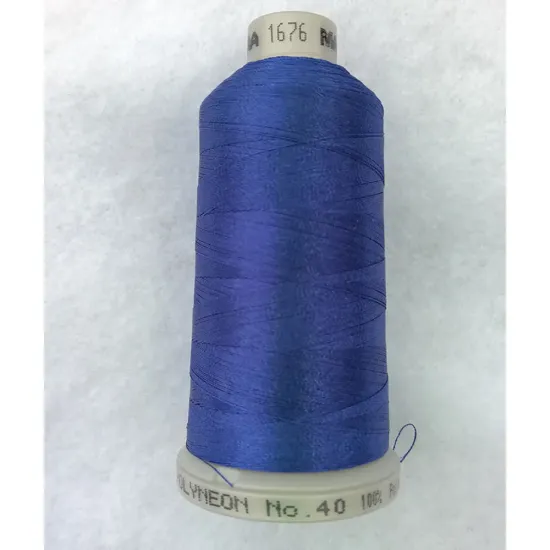 Ata de brodat polyneon Hanukkah Blue, 100% polyester, finete 40, con 1000 metri, cutie 10 conuri