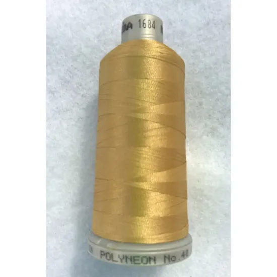 Ata de brodat polyneon Wheat, 100% polyester, finete 40, con 1000 metri, cutie 10 conuri