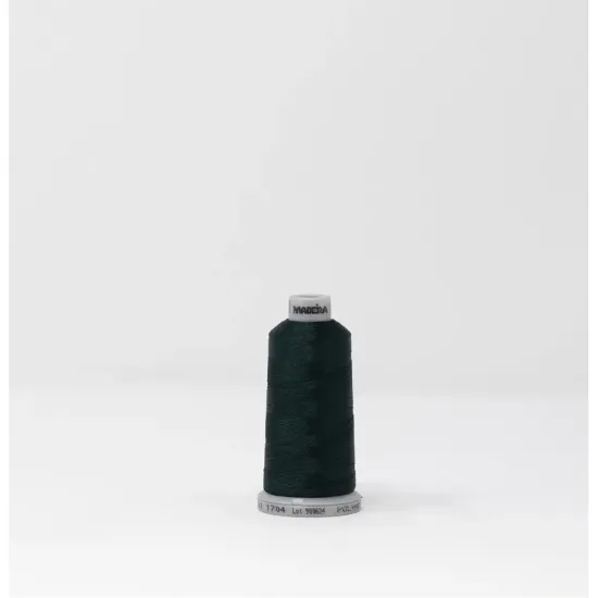 Ata de brodat polyneon Evergreen, 100% polyester, finete 40, con 1000 metri, cutie 10 conuri