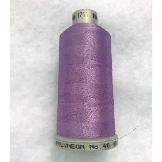 Ata de brodat polyneon Lavender, 100% polyester, finete 40, con 1000 metri, cutie 10 conuri
