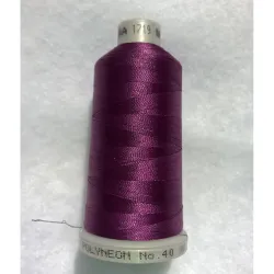 Ata de brodat polyneon Chokecherry, 100% polyester, finete 40, con 1000 metri, cutie 10 conuri