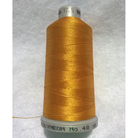 Ata de brodat polyneon Liquid Gold, 100% polyester, finete 40, con 1000 metri, cutie 10 conuri
