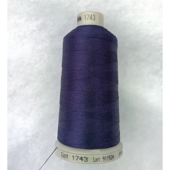 Ata de brodat polyneon Oxford Blue, 100% polyester, finete 40, con 1000 metri, cutie 10 conuri