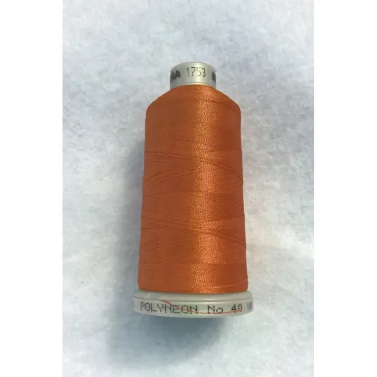 Ata de brodat polyneon Penny, 100% polyester, finete 40, con 1000 metri, cutie 10 conuri