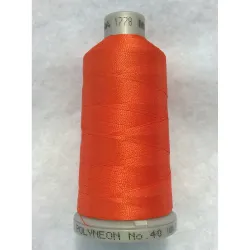 Ata de brodat polyneon Carrot, 100% polyester, finete 40, con 1000 metri, cutie 10 conuri