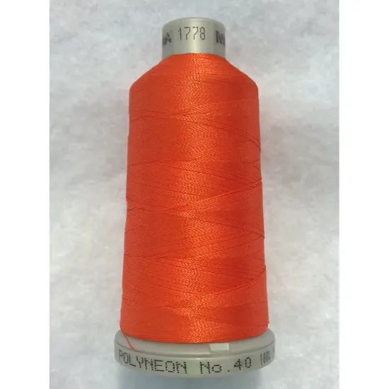 Ata de brodat polyneon Carrot, 100% polyester, finete 40, con 1000 metri, cutie 10 conuri
