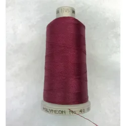 Ata de brodat polyneon Bordeaux, 100% polyester, finete 40, con 1000 metri, cutie 10 conuri