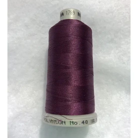 Ata de brodat polyneon Plum Drop, 100% polyester, finete 40, con 1000 metri, cutie 10 conuri