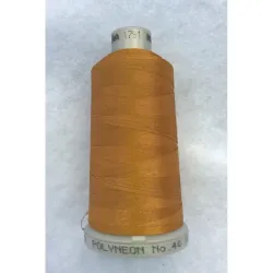 Ata de brodat polyneon Brass, 100% polyester, finete 40, con 1000 metri, cutie 10 conuri