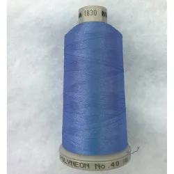 Ata de brodat polyneon China Blue, 100% polyester, finete 40, con 1000 metri, cutie 10 conuri