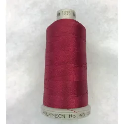 Ata de brodat polyneon Cranberry, 100% polyester, finete 40, con 1000 metri, cutie 10 conuri