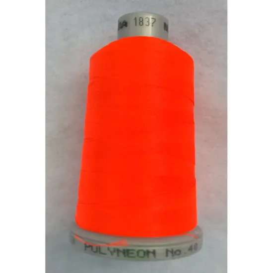 Ata de brodat polyneon Neon Sunkist, 100% polyester, finete 40, con 1000 metri, cutie 10 conuri