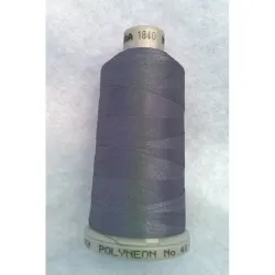 Ata de brodat polyneon Cadet Gray, 100% polyester, finete 40, con 1000 metri, cutie 10 conuri