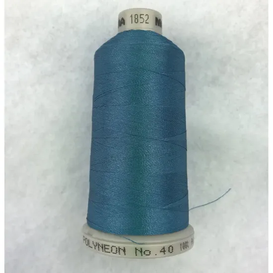 Ata de brodat polyneon Cobalt, 100% polyester, finete 40, con 1000 metri, cutie 10 conuri