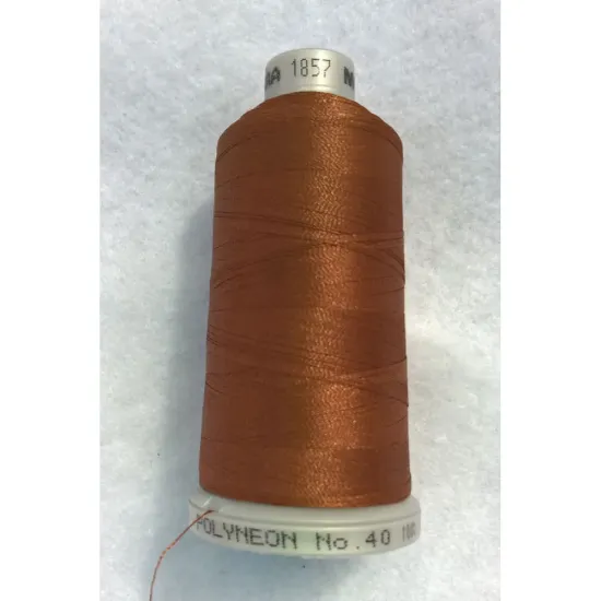 Ata de brodat polyneon Chocolate Lab, 100% polyester, finete 40, con 1000 metri, cutie 10 conuri
