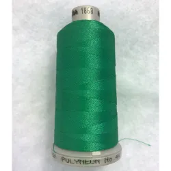 Ata de brodat polyneon Bottle Green, 100% polyester, finete 40, con 1000 metri, cutie 10 conuri