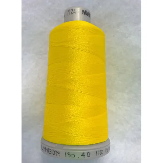 Ata de brodat polyneon Lemon Tart, 100% polyester, finete 40, con 1000 metri, cutie 10 conuri