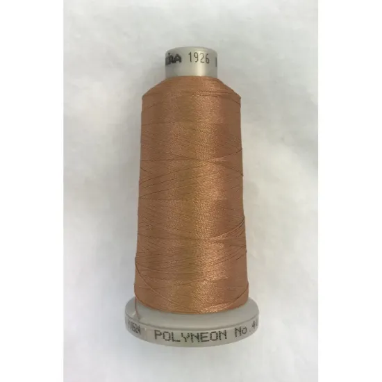 Ata de brodat polyneon Dark Champagne, 100% polyester, finete 40, con 1000 metri, cutie 10 conuri