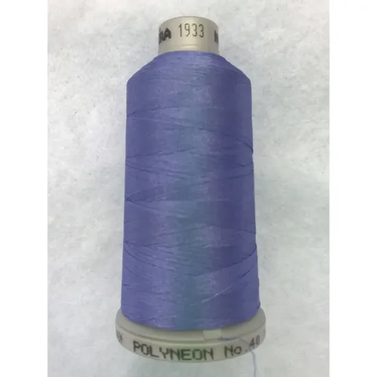 Ata de brodat polyneon Lavender Lilac, 100% polyester, finete 40, con 1000 metri, cutie 10 conuri