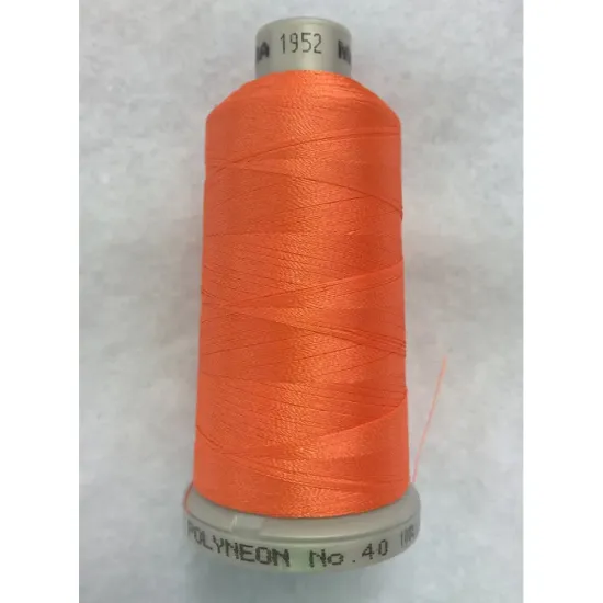 Ata de brodat polyneon Melon Burst, 100% polyester, finete 40, con 1000 metri, cutie 10 conuri