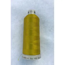 Ata de brodat polyneon Burnished Gold, 100% polyester, finete 40, con 1000 metri, cutie 10 conuri