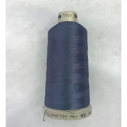 Ata de brodat polyneon Stormy Sky Blue, 100% polyester, finete 40, con 1000 metri, cutie 10 conuri
