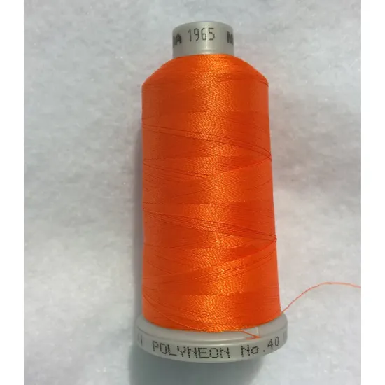Ata de brodat polyneon Orange Peel, 100% polyester, finete 40, con 1000 metri, cutie 10 conuri