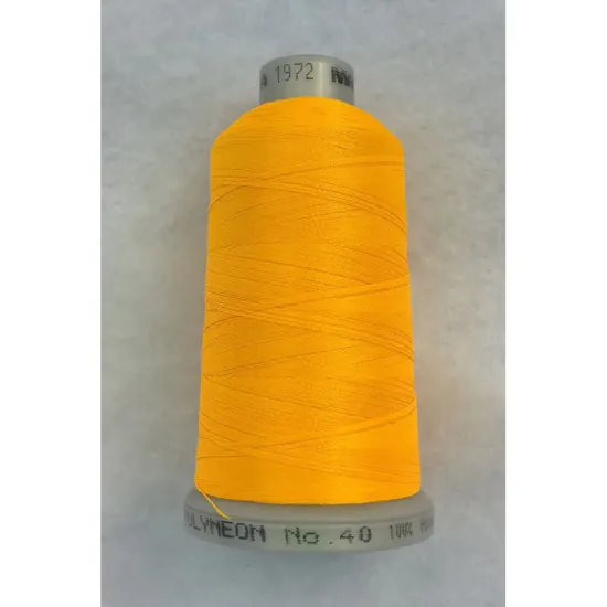 Ata de brodat polyneon Fluorescent Yellow, 100% polyester, finete 40, con 1000 metri, cutie 10 conuri