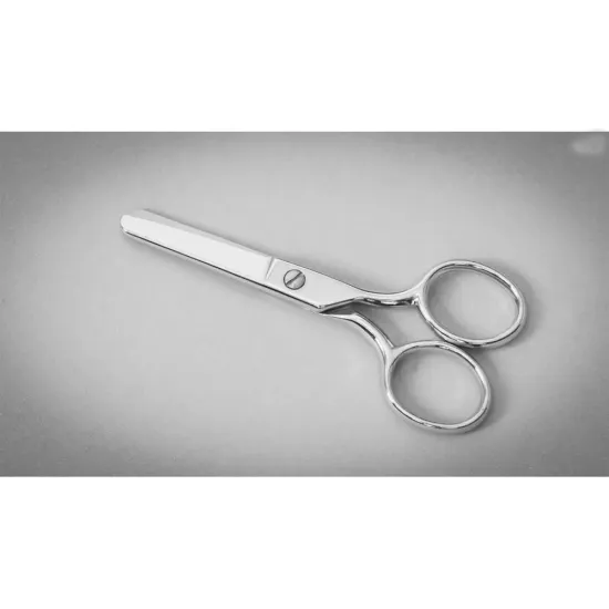 Foarfeca de buzunar de uz casnic si profesional din otel carbon C50 nichelat, manere egale, Fraliz, 10cm (4")