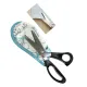 Foarfeca de croitorie din otel carbon C50 nichelat, lame zimtate pentru taiere zig-zag, manere inegale, Premax, colectia Classica, 23cm (9″)