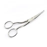 Foarfeca de broderie cu tija indoita si lame curbate din otel carbon fin placat cu nichel, manere egale, Premax, colectia Omnia, lungime 15cm (6")