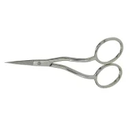 Foarfeca de broderie cu tija indoita si lame drepte din otel carbon fin placat cu nichel, manere egale, Premax, colectia Omnia, lungime 15cm (6")