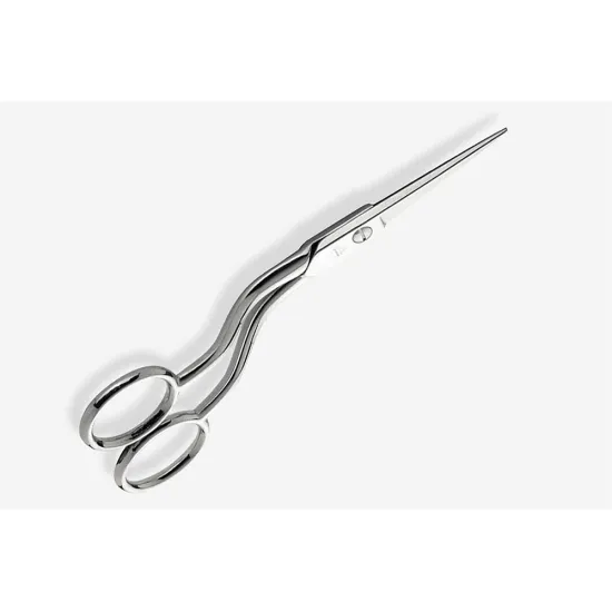 Foarfeca de broderie cu tija indoita si lame drepte din otel carbon fin placat cu nichel, manere egale, Premax, colectia Omnia, lungime 15cm (6")