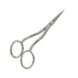 Foarfeca de broderie cu tija indoita si lame drepte din otel carbon fin placat cu nichel, manere egale, Premax, colectia Omnia, lungime 15cm (6")