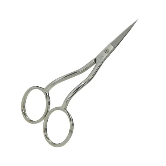 Foarfeca de broderie cu tija indoita si lame drepte din otel carbon fin placat cu nichel, manere egale, Premax, colectia Omnia, lungime 15cm (6")