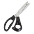 Foarfeca de croitorie din otel carbon C50 nichelat, lame zimtate pentru taiere zig-zag, manere inegale, Premax, colectia Classica, 23cm (9″)
