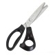 Foarfeca de croitorie din otel carbon C50 nichelat, lame zimtate pentru taiere zig-zag, manere inegale, Premax, colectia Classica, 23cm (9″)