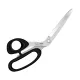 Foarfeca de croitorie din otel carbon C50 nichelat, manere ergonomice inelare acoperite cu ELASTOMER , KAI JAPAN, lungime 23cm (9")