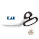 Foarfeca de croitorie din otel carbon C50 nichelat, manere ergonomice inelare acoperite cu ELASTOMER , KAI JAPAN, lungime 23cm (9")