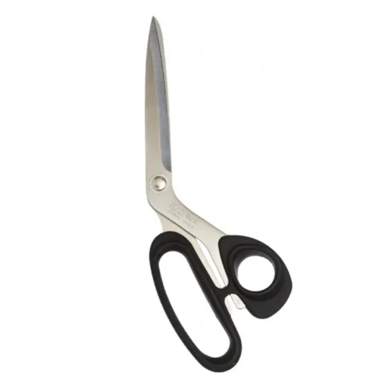 Foarfeca de croitorie din otel carbon C50 nichelat, manere ergonomice inelare acoperite cu ELASTOMER , KAI JAPAN, lungime 23cm (9")