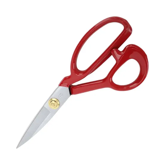 Foarfeca de croitorie de uz casnic si profesional cu lama dreapta, maner rosu, otel carbon inoxidabil, manere inegale, PIN, 20cm (8″)
