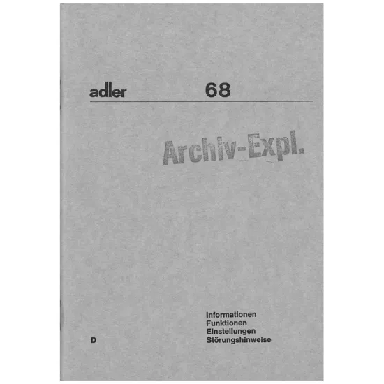 Manual instructiuni utilizare pentru masina de cusut industriala Durkopp Adler 68