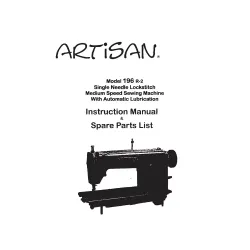 Manual tehnic pentru masina de cusut industriala Artisan 196R-2