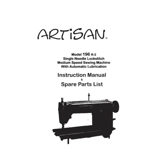 Manual tehnic pentru masina de cusut industriala Artisan 196R-2