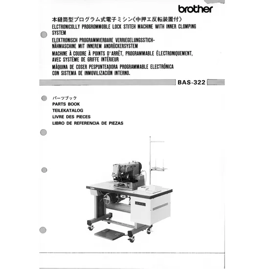 Manual tehnic pentru masina industriala de cusut cu programare electronica Brother BAS-322
