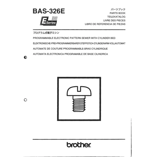 Manual tehnic pentru masina industriala de cusut cu programare electronica Brother BAS-326E