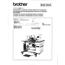 Manual tehnic pentru masina industriala de cusut cu programare electronica Brother BAS-342A