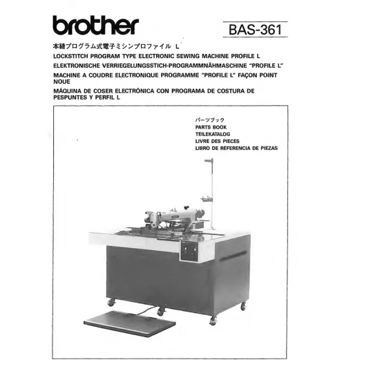 Manual tehnic pentru masina industriala de cusut cu programare electronica Brother BAS-361