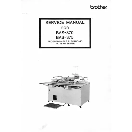 Manual service pentru masina industriala de cusut cu programare electronica Brother BAS-375