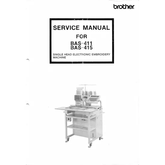 Manual service pentru masina industriala de brodat cu programare electronica Brother BAS-415